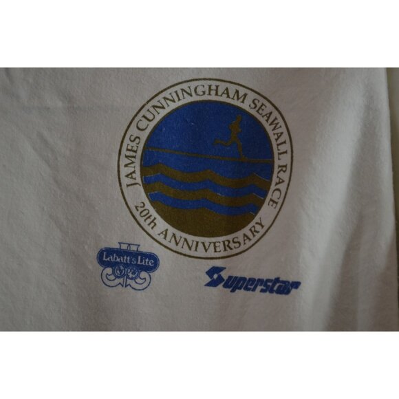 James Cunningham Seawall Race 20th Anniversary Large White Shirt Nike Vintage - Picture 3 of 12